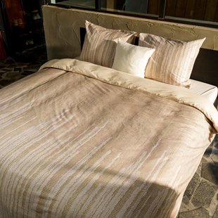 Meguro - Dekbedovertrek - Katoen - 200/200-220 - Zand