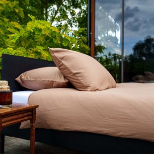 Watari - Dekbedovertrek - Linnen - 140/200-220 - Mokka