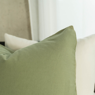Ine - Kussensloop - 2 stuks - 60x70 - Olijfgroen