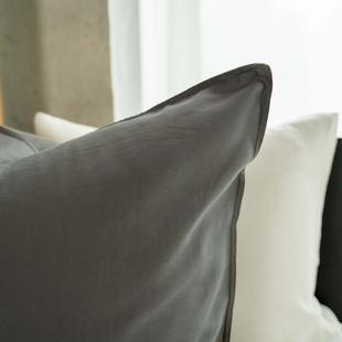 Edo - Kussensloop - 2 stuks - 60x70 - Antracite