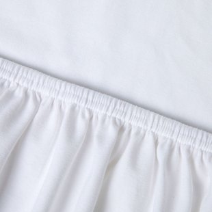 Edo - Topper Hoeslaken - Katoensatijn - 90/210-220 - Wit