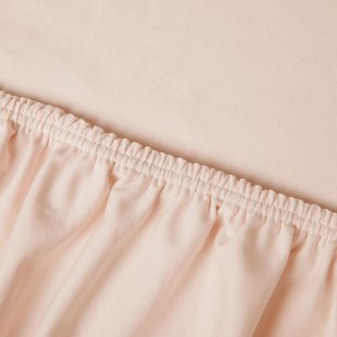 Edo - Hoeslaken - Katoensatijn - 180/200 - Nude