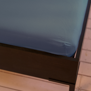 Kayori Biologisch Saiko - Splittop. Hoeslaken - Jersey -180-200/200-220-Denim