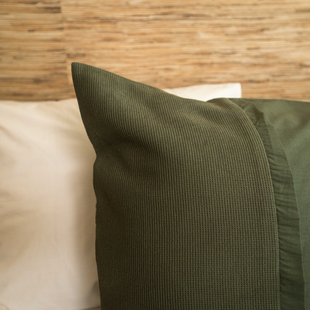 Kayori - Erimo - Kussensloop - 60x70 - Donkergroen