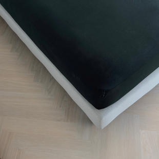 Sale - Kayori Biologisch Tara - Topper Hoeslaken - Jersey - 140-160/200-220 - Zwart