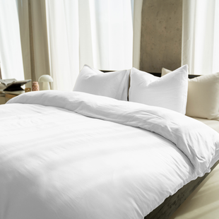 Sale - Kayori Emma - Dekbedovertrek - Katoensatijn - 240/200-220 - Wit