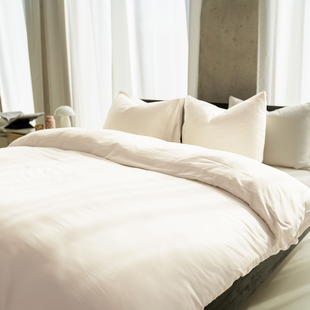 Sale - Kayori Emma - Dekbedovertrek - Katoensatijn - 140/200-220 - Offwhite