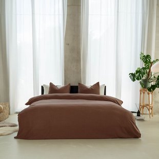 Naka - Dekbedovertrek - Katoen - 140/200-220 - Burgundy