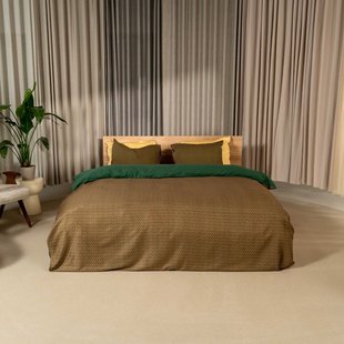 Kayori - Aiko - Dekbedovertrek - Katoensatijn - 200/200-220 - Groen