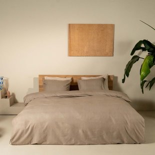 Kayori - Susa - Dekbedovertrek - Flanel - 140/200-220 - Mokka