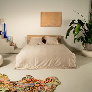 Kayori - Arida - Dekbedovertrek - Katoensatijn - 240/200-220 - Zand