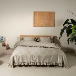 Kayori - Oda - Dekbedovertrek - Katoensatijn - 200/200-220 - Grijs