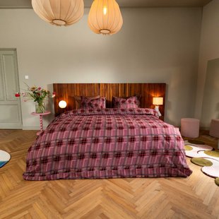 Kayori - Betsu - Dekbedovertrek - Flanel - 140/200-220 - Rood