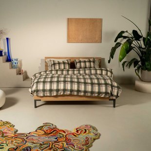 Kayori - Betsu - Dekbedovertrek - Flanel - 240/200-220 - Zand