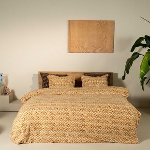 Kayori - Yra - Dekbedovertrek - Flanel - 240/200-220 - Goud