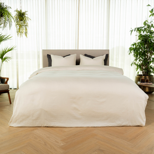 Kayori Elin - Dekbedovertrek - Katoensatijn - 200/200-220 - Zand