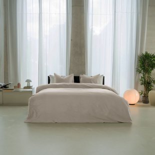 Kayori - Saya - Dekbedovertrek - Katoensatijn - 240/200-220 - Beige