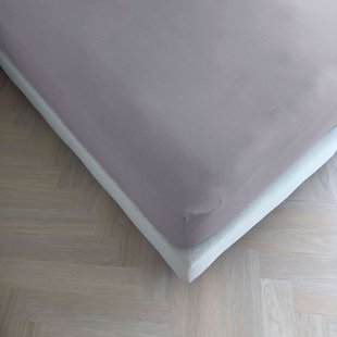 Sale - Kayori Biologisch Emma - Topper Hoeslaken - Katoensatijn - 180x210-220 - Lila