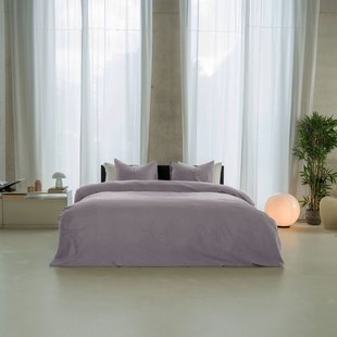 Sale - Kayori Emma - Dekbedovertrek - Katoensatijn - 140/200-220 - Lila