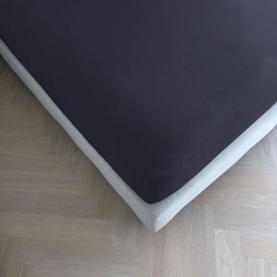 Sale - Kayori Biologisch Emma - Topper Hoeslaken - Katoensatijn - 180x210-220 - Navy