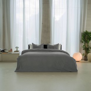 Sale - Kayori Emma - Dekbedovertrek - Katoensatijn - 140/200-220 - Denim