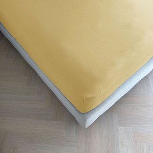 Sale - Kayori Biologisch Emma - Topper Hoeslaken - Katoensatijn - 180x210-220 - Goud