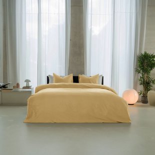 Sale - Kayori Emma - Dekbedovertrek - Katoensatijn - 140/200-220 - Goud