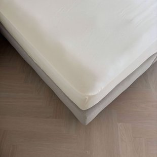 Sale - Kayori Biologisch Isis - Hoeslaken - Egyptisch Satijn - 180x210-220 - Offwhit