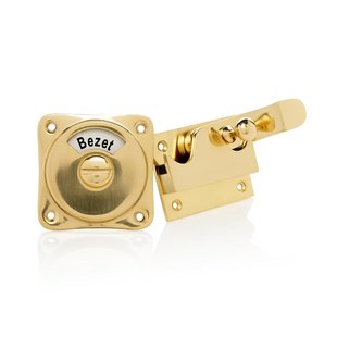 De Oude Deurklink WC slot hendel met bocht messing gelakt