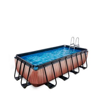 Exit Toys EXIT Wood zwembad met filterpomp