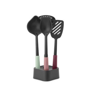 Brabantia Tasty+ Kookgerei set - 4-delig plus houder - Mixed Colours