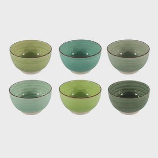 Studio Tavola Cookinglife Soepkommen / kommen Delice Groen ø 14 cm - 6 stuks