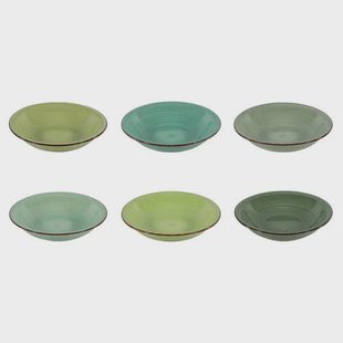 Studio Tavola Cookinglife Diepe borden / Pastaborden Delice Groen ø 21 cm - 6 stuks