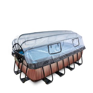 Exit Toys Timber Style EXIT Wood zwembad met zandfilterpomp en overkapping