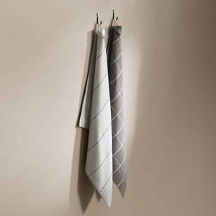 NOUS Living thee/keukendoek donkergrijs (2-in-1) (set van 2)