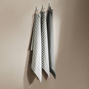 NOUS Living theedoek donkergrijs (70x50 cm) (set van 3)