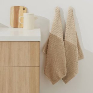 NOUS Living keukendoek zand (50x55 cm) (set van 2)