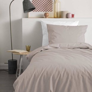 Cinderella flanellen dekbedovertrek 1-persoons (140x220 cm) taupe/roze