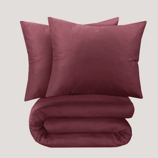 NOUS Living katoen satijnen dekbedovertrek 2-persoons rood (200x200 cm)