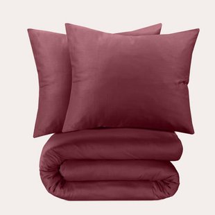 NOUS Living katoen satijnen dekbedovertrek lits-jumeaux rood (240x220 cm)