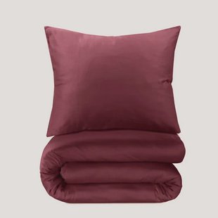 NOUS Living katoen satijnen dekbedovertrek 1-persoons rood (140x200 cm)