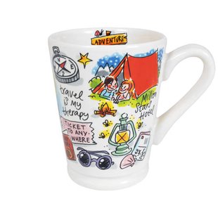 Blond Amsterdam XL beker Love to Travel (Ø10 cm) (500 ml)