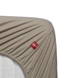 Beddinghouse percale katoenen hoeslaken - zand