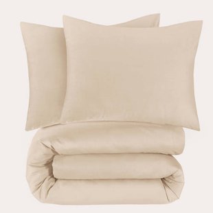 NOUS Living basis dekbedovertrek 2-persoons - beige (200x200 cm)