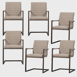 WOOOD eetkamerstoel (set van 6) Bas