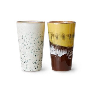 HKLIVING lattemok 70s (Ø7,5 cm) (280 ml) (set van 2)