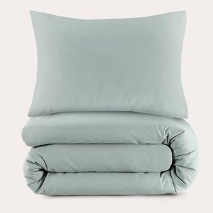 NOUS Living basis dekbedovertrek 1-persoons - lichtgroen (140x200 cm)