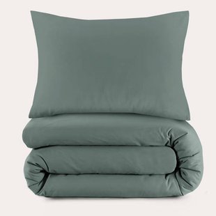 NOUS Kids basis dekbedovertrek kinderbed - donkergroen (120x150 cm)