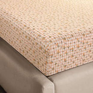 NOUS Living katoenen hoeslaken - oranje