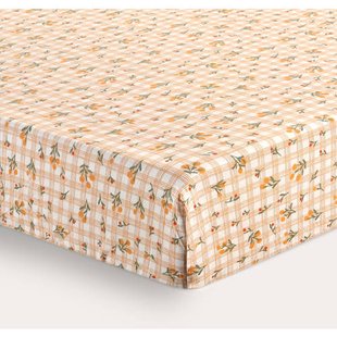 NOUS Kids katoenen baby hoeslaken ledikant 120 x 60 cm - oranje